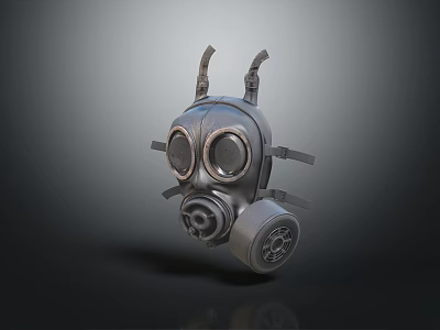 Protective Fire Equipment Gas Mask with Durable Design for Firefighting Safety 3d model