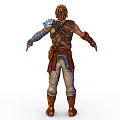 3D Fantasy Warrior Character With Creature Inspired Armor And Detailed Costume