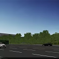 Aerial Planning Featuring Modern Office Building Glass Curtain Wall Greenery and Parking Layout