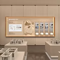 Elegant Modern Sales Office Interior With Sample Displays Models And Counters