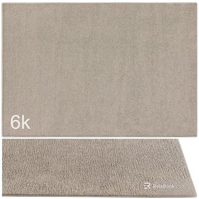 Beige Square Rug With Soft Smooth Texture For Living Room Home Decor 3d model 