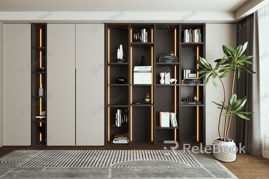 Modern bookcase model