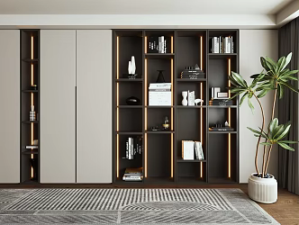 Modern bookcase 3d model