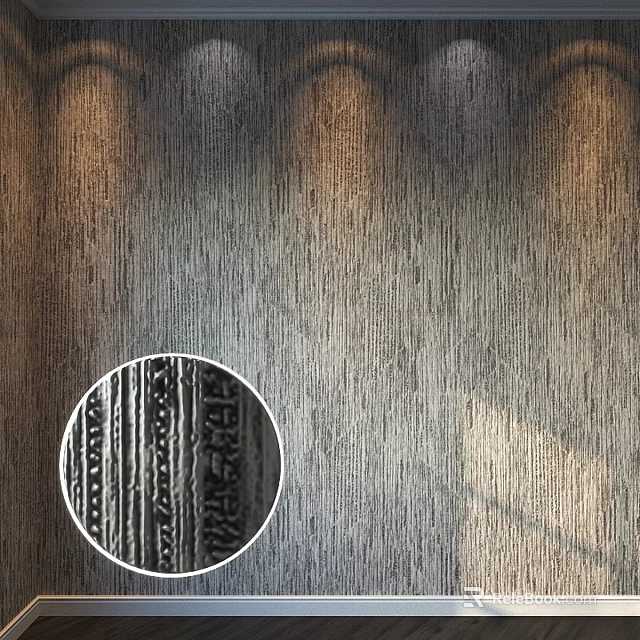 Elegant Architectural Component With Textured Surface And Intricate Carved Patterns Under Lighting 3d model 