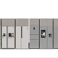 Modern refrigerator embedded refrigerator double door refrigerator single door refrigerator 3d model