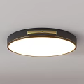 Modern And Chinese Style Ceiling Lights With Black Golden Frames And Landscape Patterns 3d model