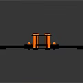 Aerospace Drone Frame With Black Structure And Orange Components For Space Exploration