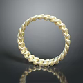 Fashionable Golden Braided Bracelet With Intricate Woven Design And Shiny Metal