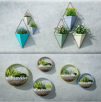 Nordic Wall Decoration Plant Wall Decoration Pendant 3d model