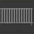 Vintage Cast Iron Radiator Heating Device With Classic Design And Structure