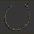 Antique Bronze Bracelet With Twisted Design And Dragon Head Ends Vintage Fashion Accessory