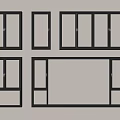 Windows casement windows floor-to-ceiling windows balcony windows aluminum alloy windows and doors and windows 3d model