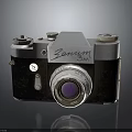 Vintage Senum SM Camera With Classic Retro Design And Purple Lens