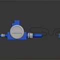 Blue Industrial Measuring Instrument With Dial Gauge Cable And Connector