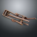Antique Rusted Metal Sculpture Carving Tool with Traditional Craft Features