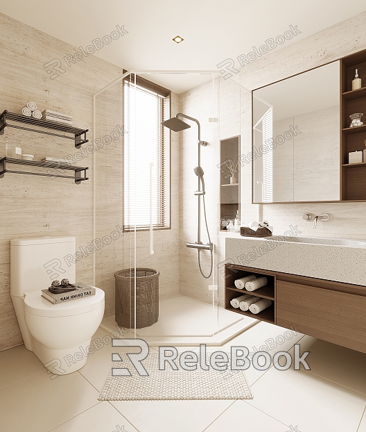 Toilet Shower Room Toilet Washbasin Shower Partition Shower Room model