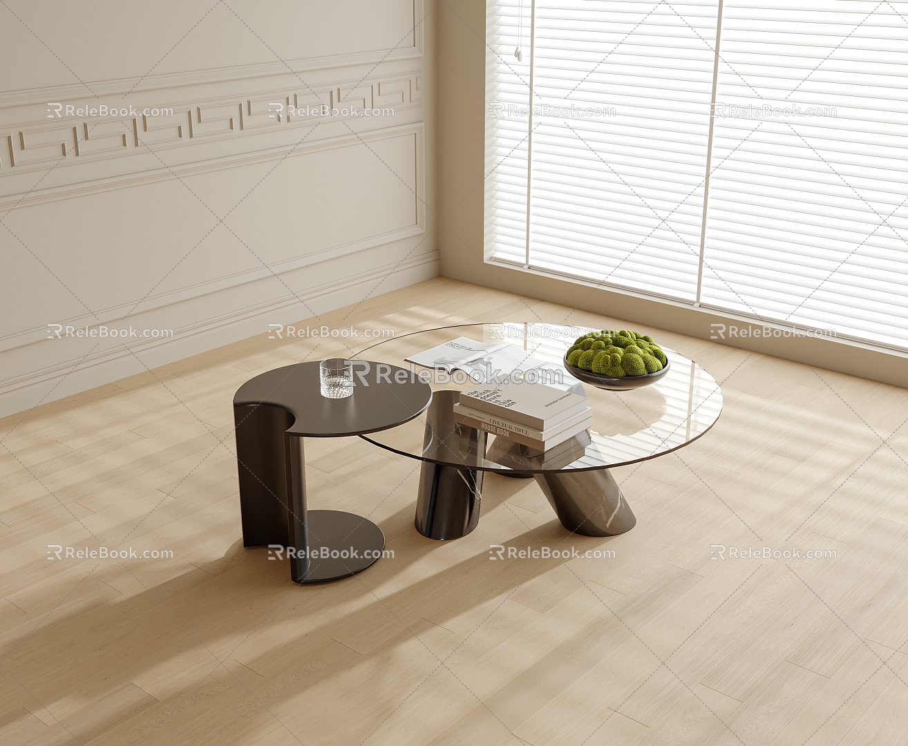 Modern round coffee table model