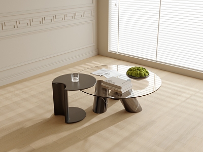 Modern round coffee table model