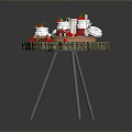 Delicious Creamy Desserts in Glass Cups with Fresh Strawberries and Berries on Wooden Tray