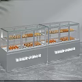 Stainless Steel Glass Door Display Cases For Retail Bakery Pastry Items