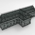 Classical Style Building Featuring Spiked Roof Iron Railings And Multiple Glass Windows