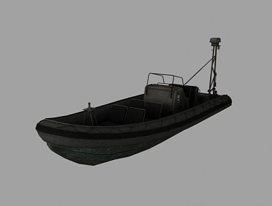 Speedboat yacht low model video game 3d model