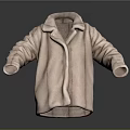 Light Pink Collared Fleece Coat With Long Sleeves For Winter Wear