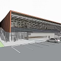 Modern Library Architecture Library 3d model