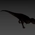Realistic Tyrannosaurus Dinosaur 3D Model With Detailed Texture And Gray Background