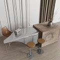 Modern Bar Table Water Bar Table and Chair 3d model