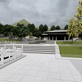 Traditional Chinese Filial Piety Garden Courtyard With Stone Paths Ponds And Greenery