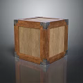Wooden Storage Box With Metal Corners For Daily Use Home Organization