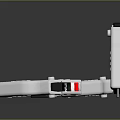 Tactical White Weapon With Black Grip Colorful Stripes And Three Units