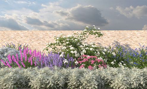 Modern shrubs 3d model