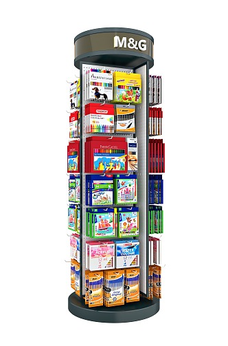 Custom Rack Display Rack Rotating Rack Stationery Display Rack Commodity Custom Rack Movable Umbrella Rack 3d model