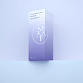Decorative Ornament Set With Brown Pump Bottle And Purple Box On White Display Stand
