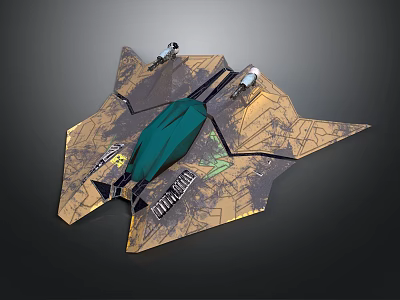 Futuristic Multi Wing Spacecraft Design With Green Module Advanced Structure For Interstellar Exploration 3d model