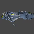 Sleek Black Motorcycle With Yellow Alloy Wheels And Modern Sporty Design Elements