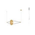 Modern Contemporary Brass Chandelier With Geometric Linear Design For Living Room Lighting