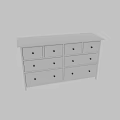 White Minimalist Modern Dresser With Multiple Drawers And Sleek Design On Wooden Floor