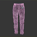 Stylish Black Denim Jeans With Distressed Details And Decorative Patchwork Patterns 3d model