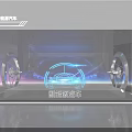 Smart Experience Hall With Holographic Projection Interactive Rings And Tablet Interaction 3d model
