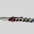 train steam train diesel locomotive electric locomotive high-speed train high-speed rail green leather train high-speed rail light rail car locomotive 3d model