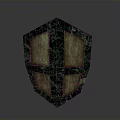 Green Marble Shield With Rectangular Wooden Panels And Classic Design Structure