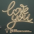 Decorative Neon Lamp Combination With Love You Design For Home And Cafe