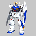 Mobile Suit Gundam Sci-Fi Robot War Machine Robot Transformers Armed Robot 3d model