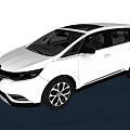 White Modern MPV Car With Sleek Exterior Stylish Wheels And Spacious Interior