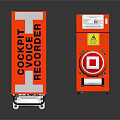 Red Cockpit Voice Recorder And Flight Data Recorder Aircraft Equipment