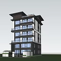 Modern Detached Villa Exterior Design With Multiple Floors And Balconies Surrounded By Trees
