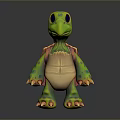 Turtle Cartoon Turtle Snapping Turtle Chickbill Turtle Reptile Cold Blooded Animal Reptile Class 3d model